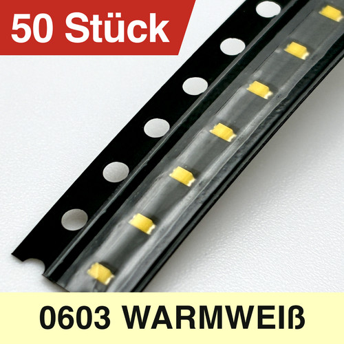 50x smd led 0603 warmweiß - led,